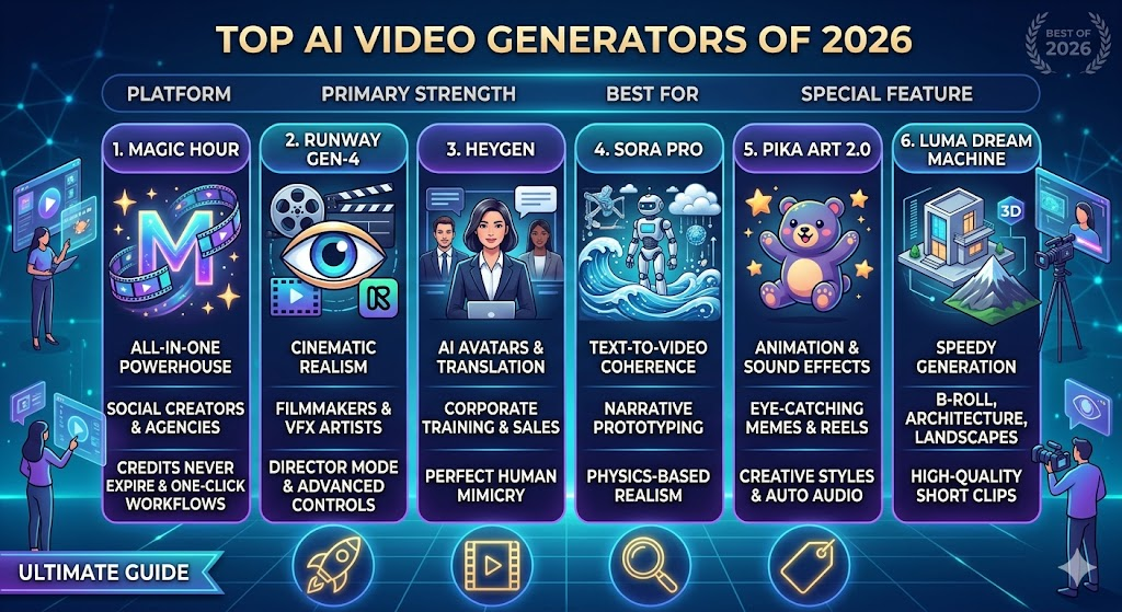 6 Best AI Video Generators of 2026